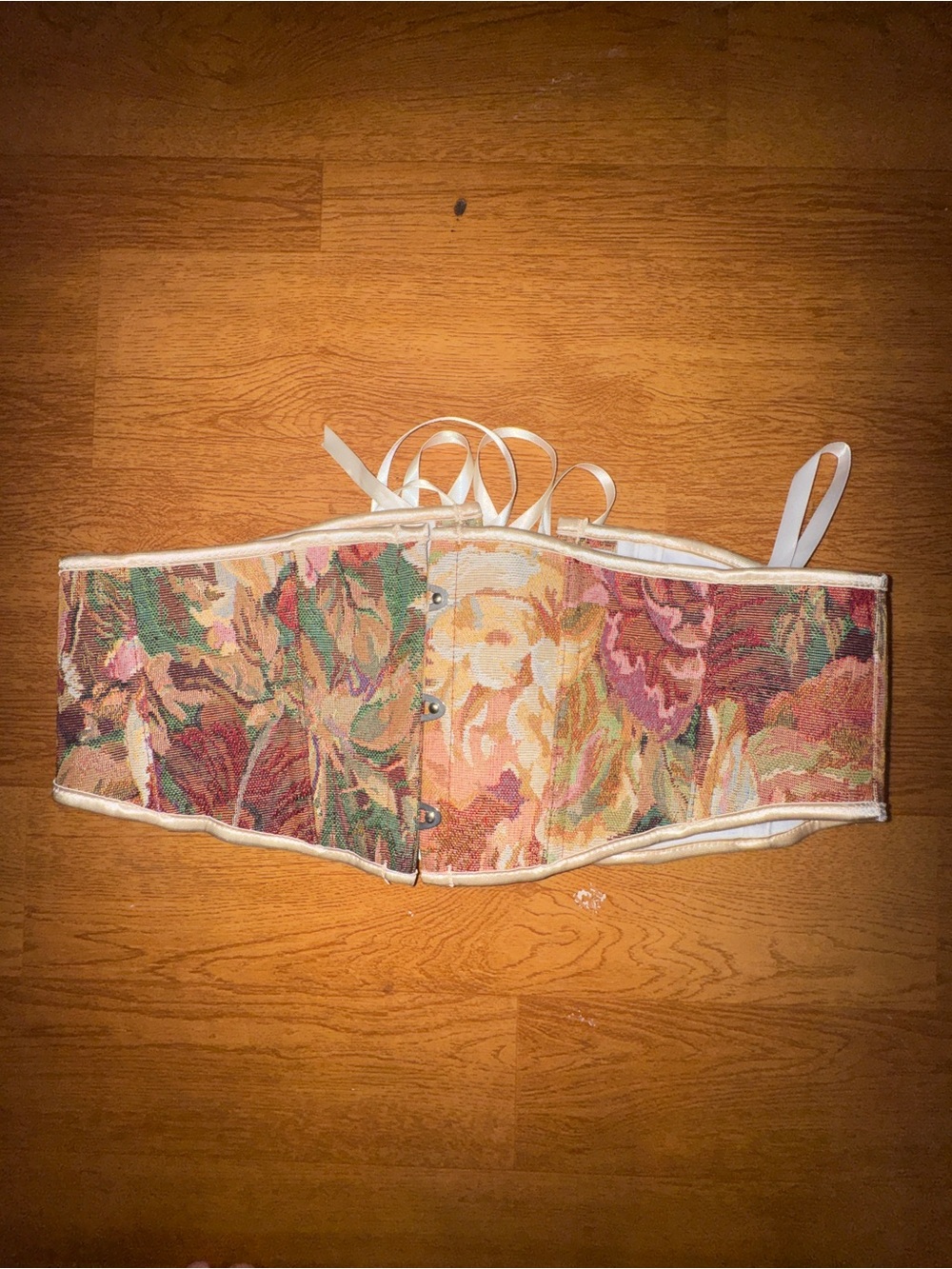 Floral Tapestry Decorative Waist Cincher corset